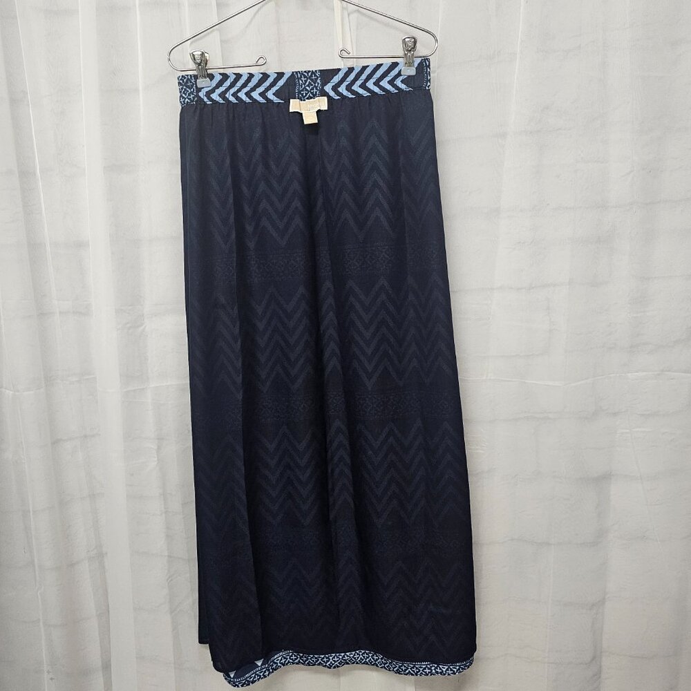 Michael Kors Skirt Midi Blue Aztec Boho Festival Casual XS - Picture 5 of 8